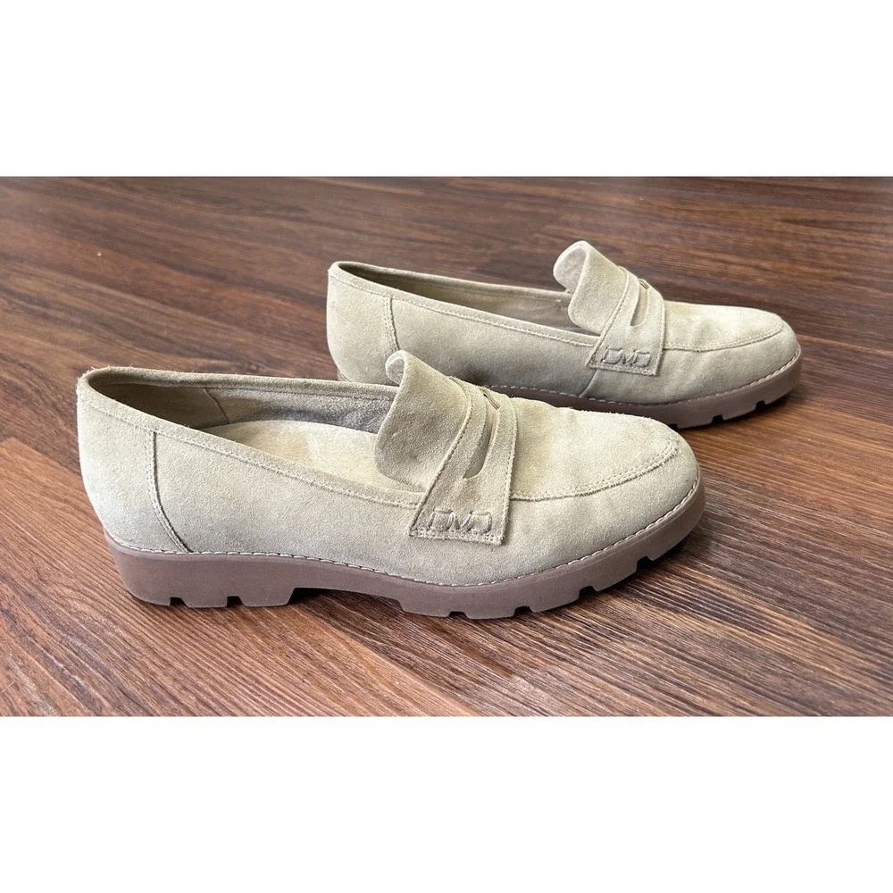 Vionic Cheryl II Women's Size 10 Sand Suede Arch Support Loafers